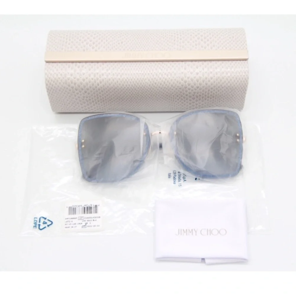 NEW JIMMY CHOO SUNGLASSES JIMMY CHOO LETI/S LKS BLUE WOMEN’S EYEWEAR JIMMY CHOO - Picture 11 of 11